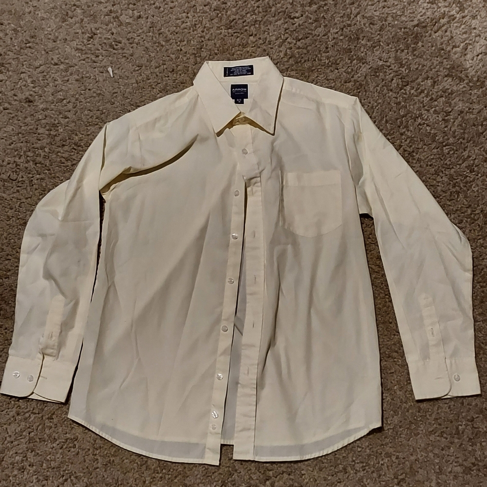 Arrow Pale Yellow Collared Button Down